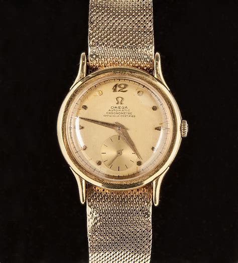 14k gold vintage omega watch.